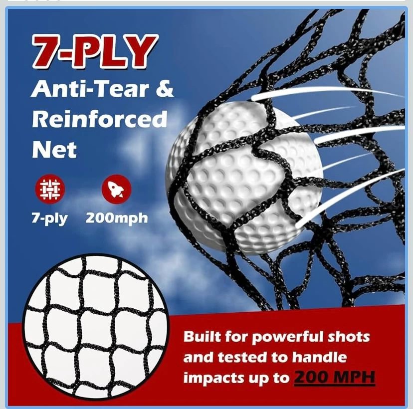 New 10x7 ft Heavy Duty Golf Practice Net with Mat - photo 2