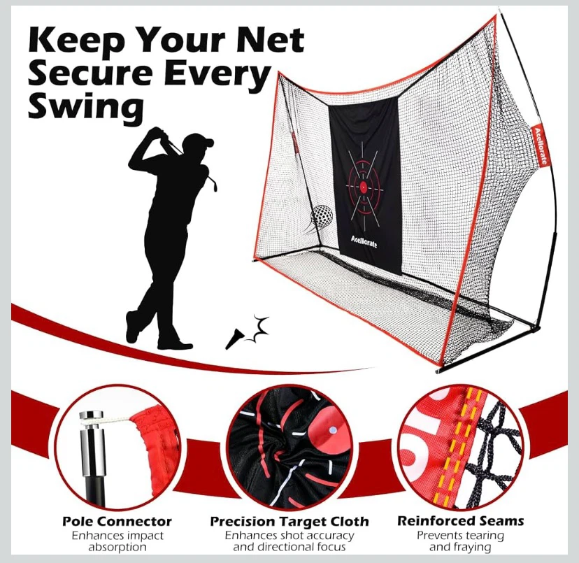 New 10x7 ft Heavy Duty Golf Practice Net with Mat - photo 3
