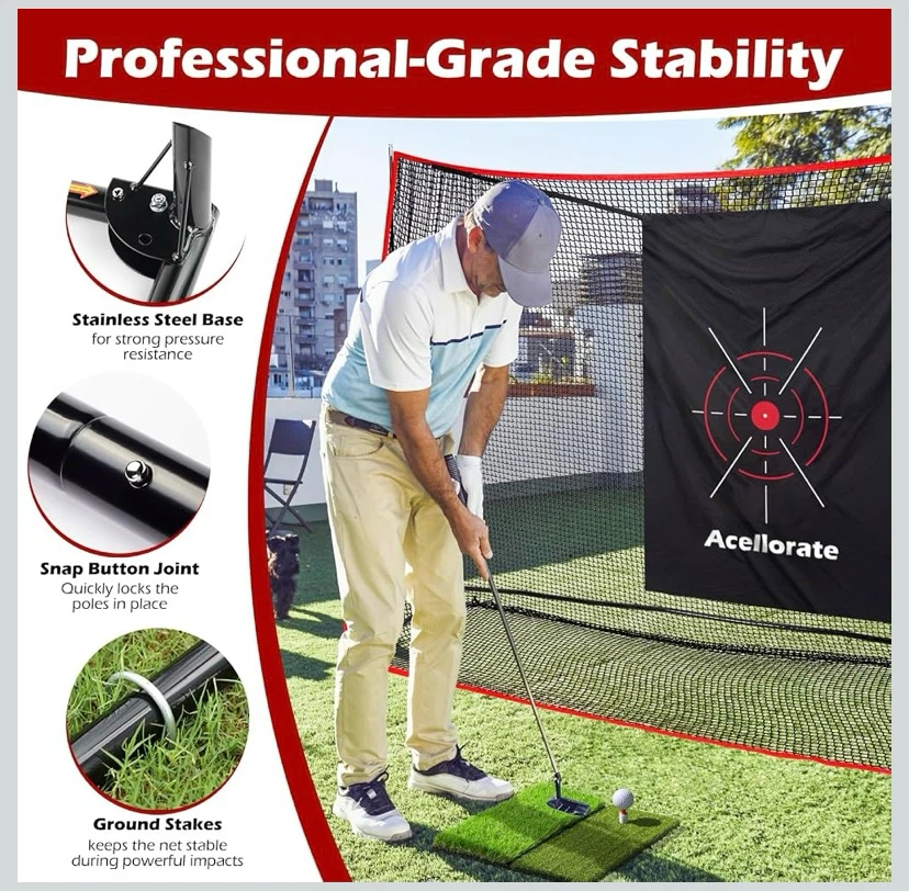 New 10x7 ft Heavy Duty Golf Practice Net with Mat - photo 4