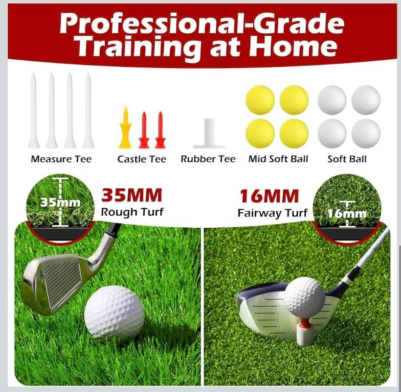 New 10x7 ft Heavy Duty Golf Practice Net with Mat - photo 5