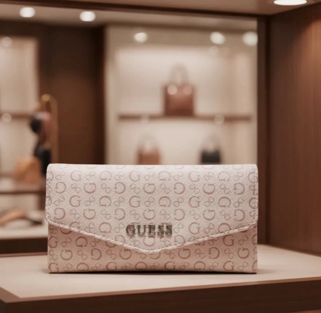 Guess Signature Logo Wallet in Blush - photo 5