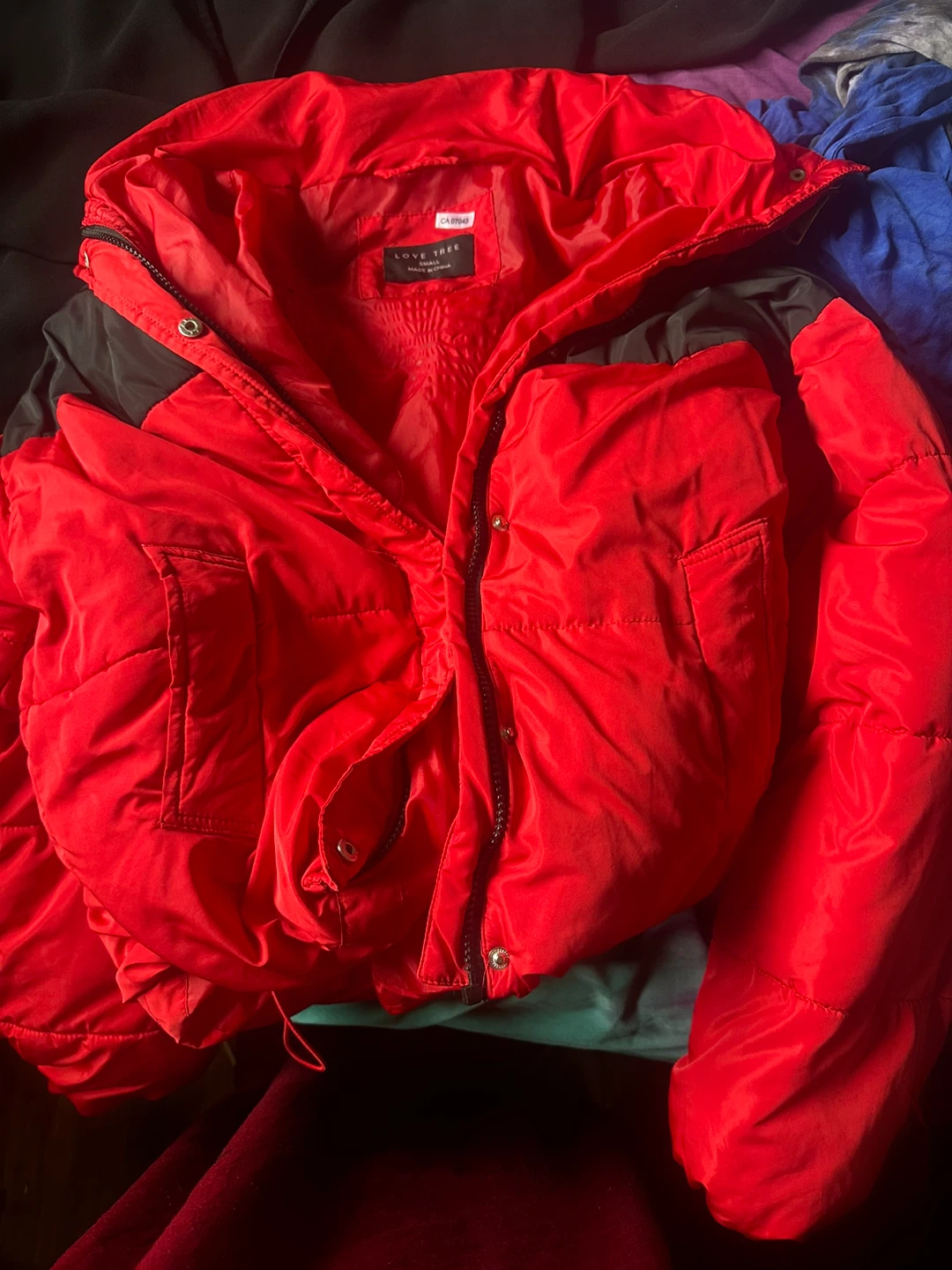 Love Tree Red Puffer Jacket - photo 2