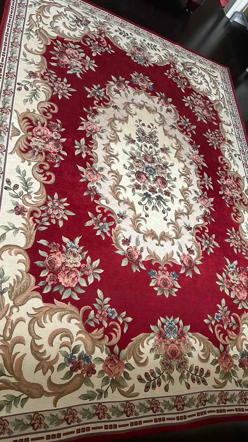 Red Floral Area Rug - photo 2