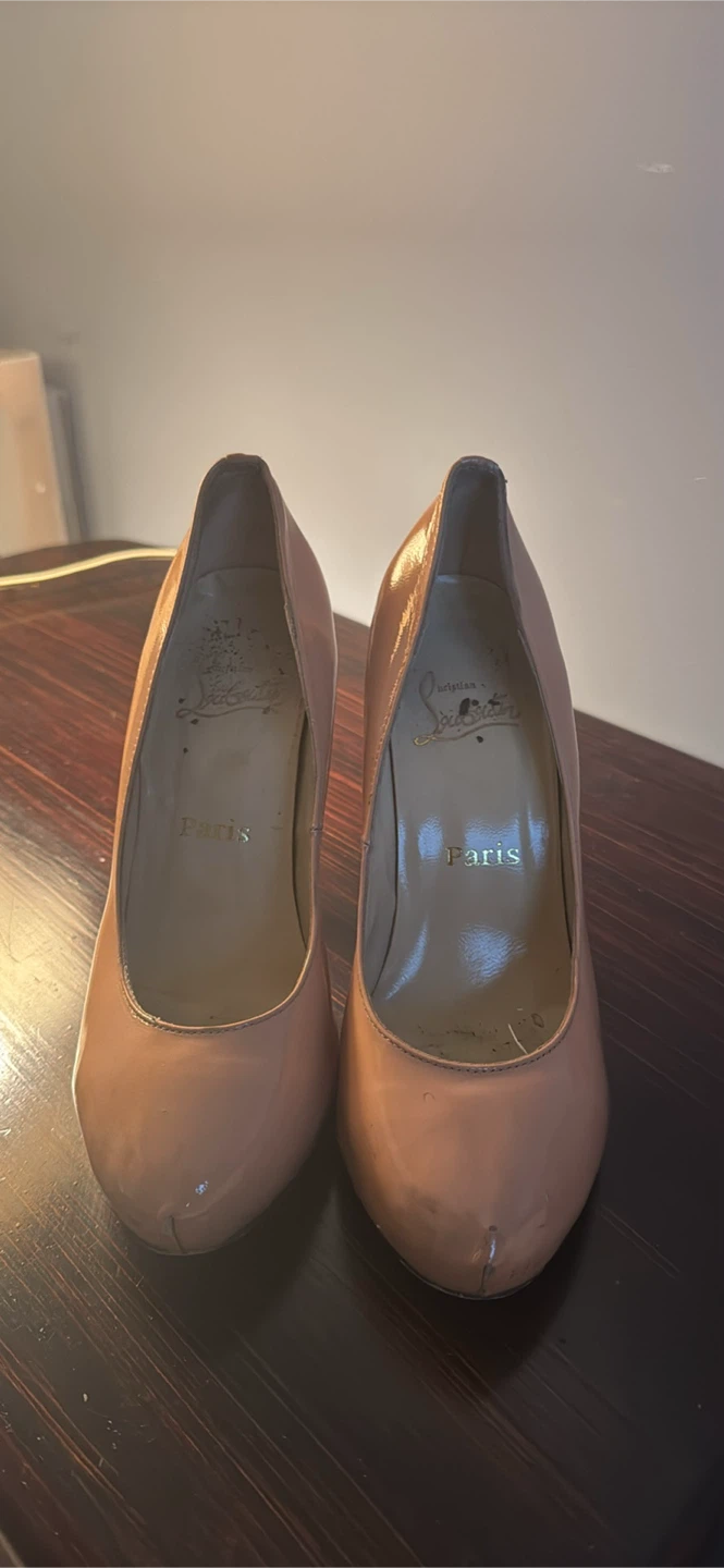 Christian Louboutin Nude Patent Pumps