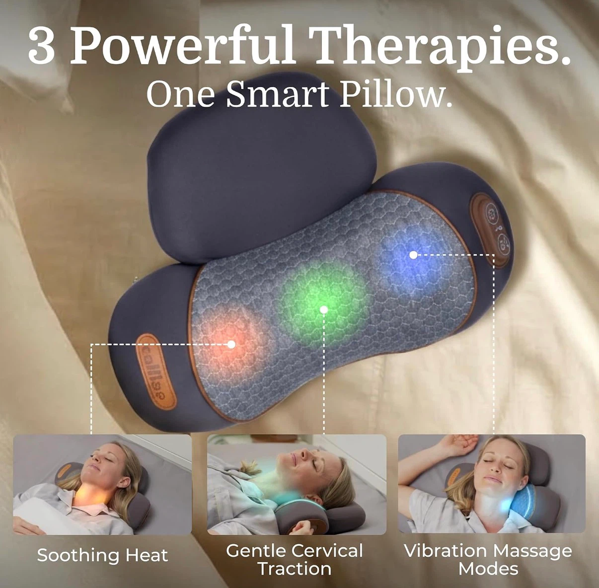 CALLIXE Original TheraPillow – 3-in-1 Neck Massager Pillow - photo 2