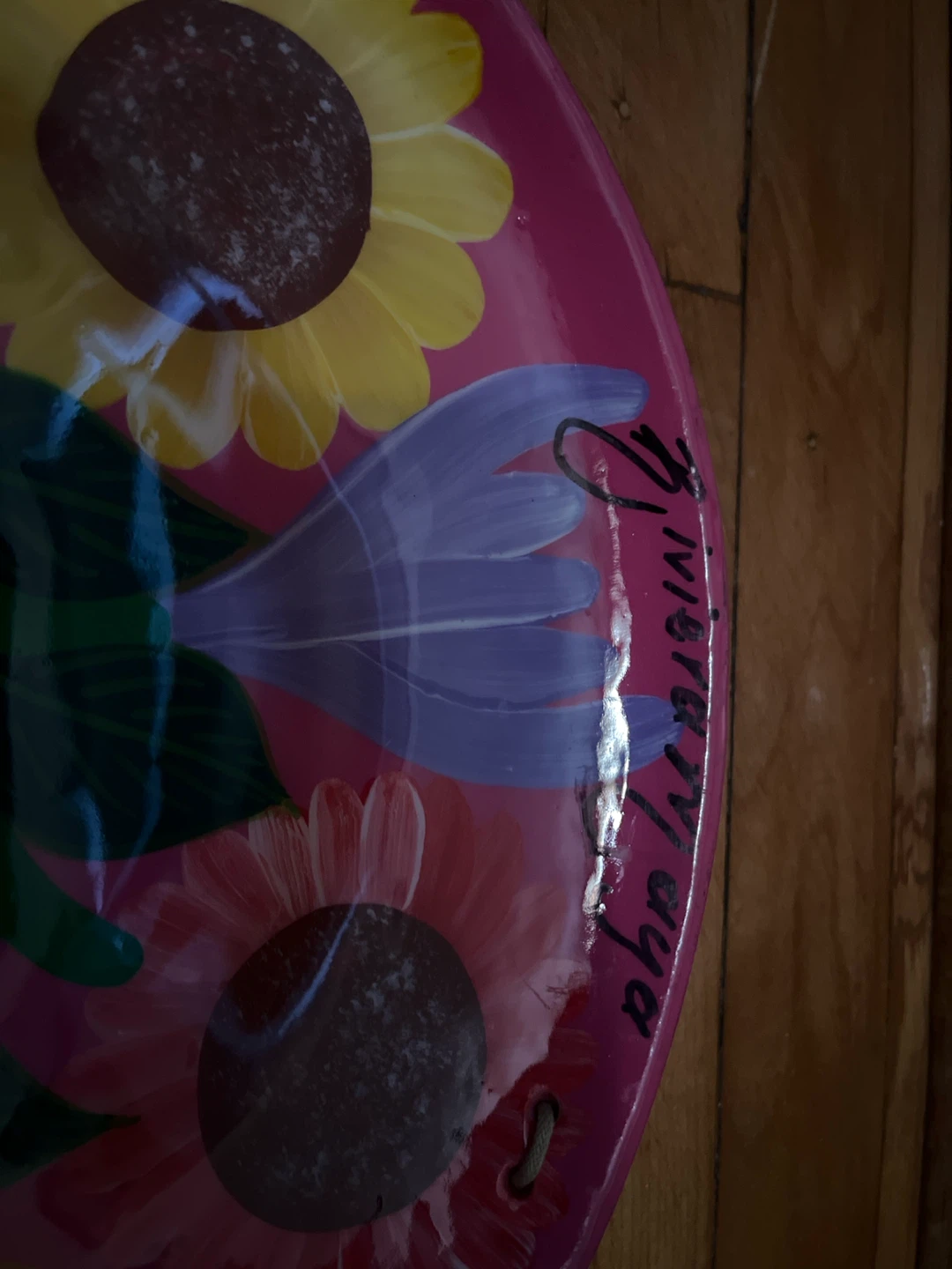 Hand-Painted Riviera Maya Floral Decorative Plate - photo 2