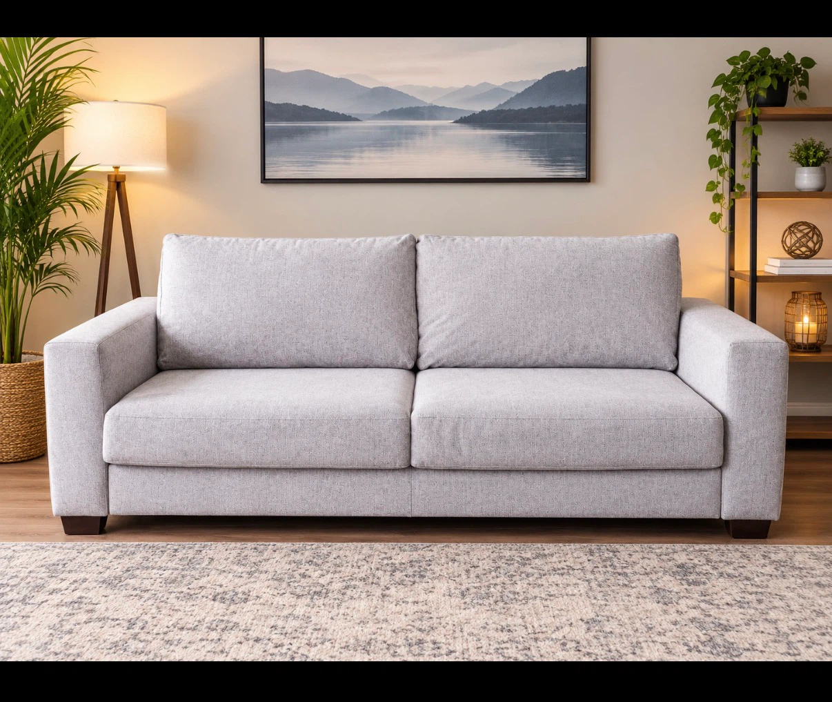 Light Grey Sofa Bed ( Delivery Available )