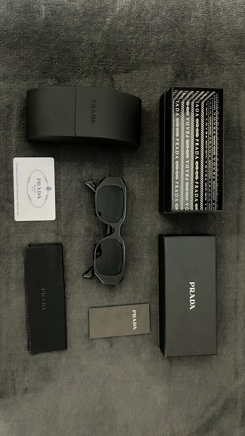 Prada Sunglasses with Case and Accessories