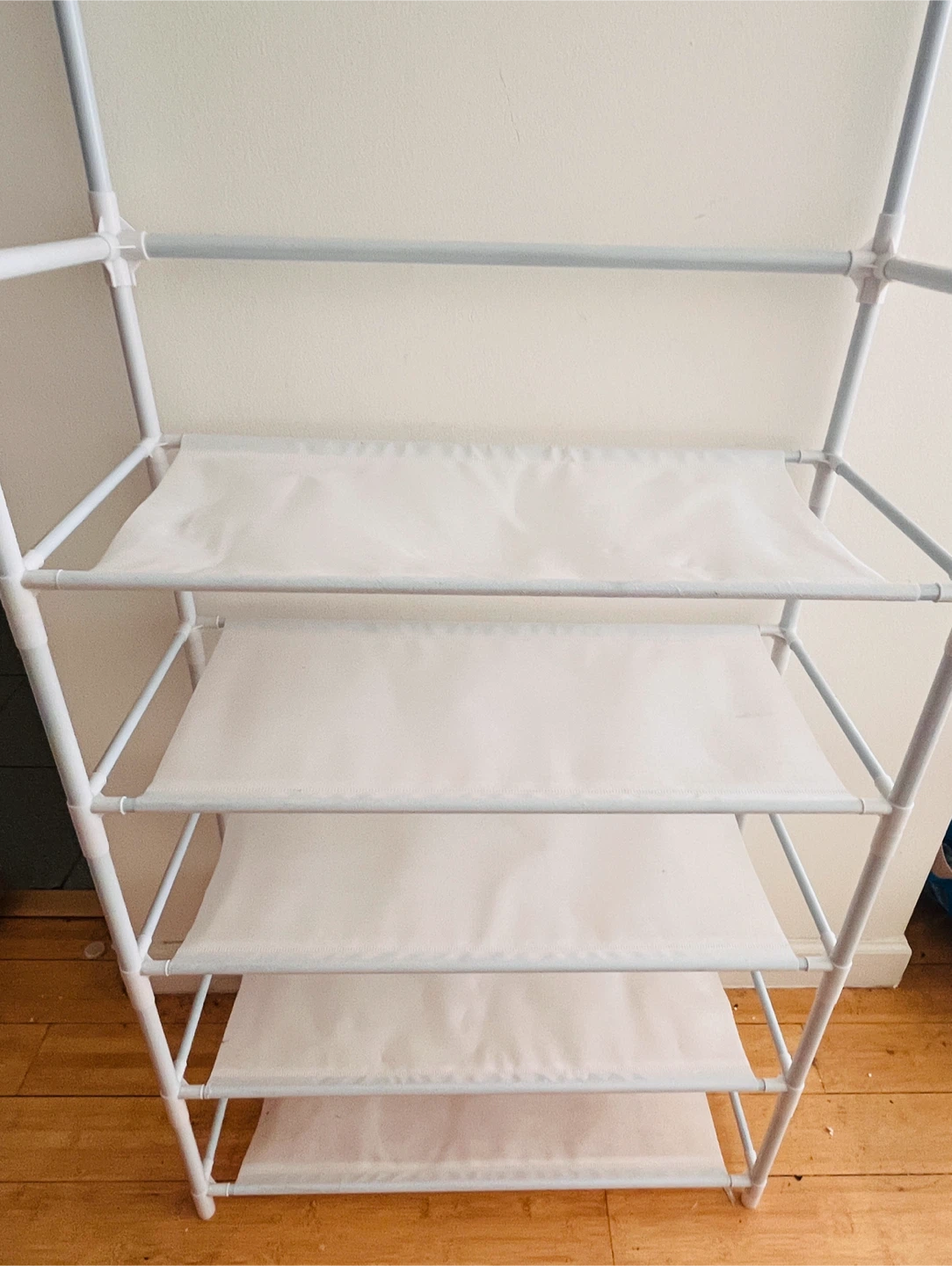 5-Tier White Metal Shoe Rack and Hanger - photo 3