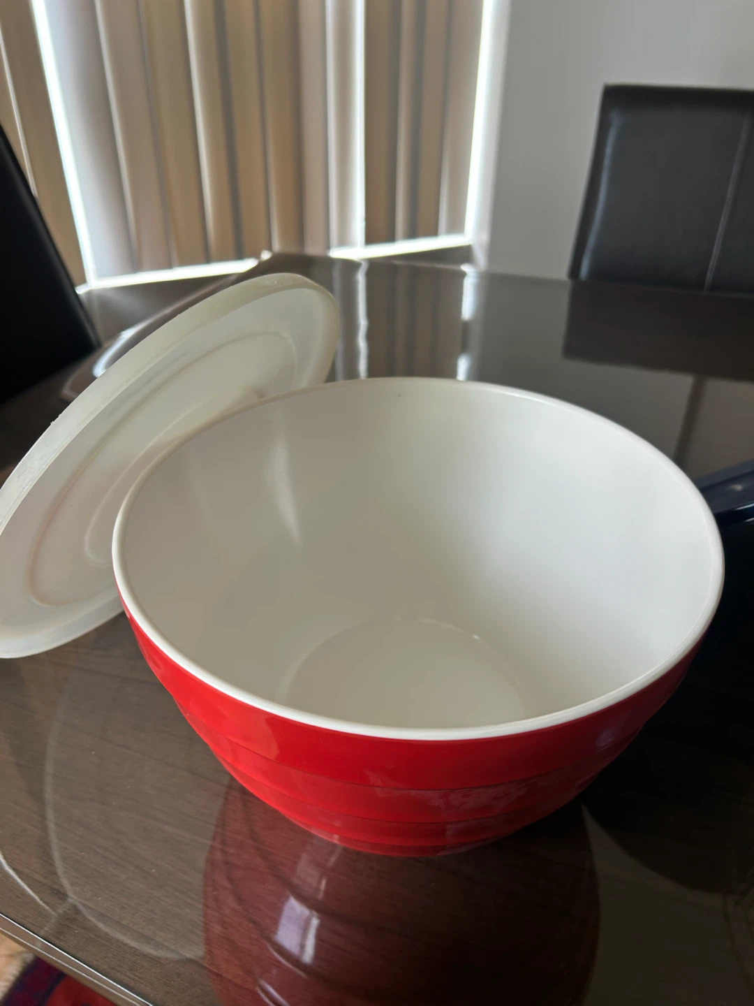 Tupperware Red Bowl with Lid