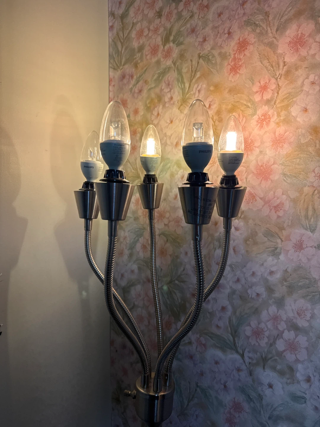 Brushed Nickel Five-Light Floor Lamp - photo 2