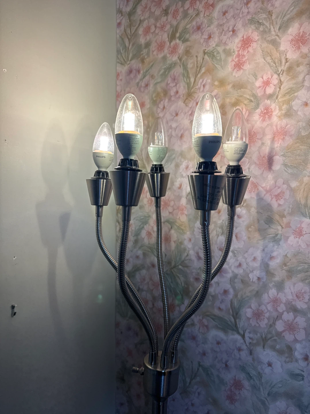 Brushed Nickel Five-Light Floor Lamp - photo 3