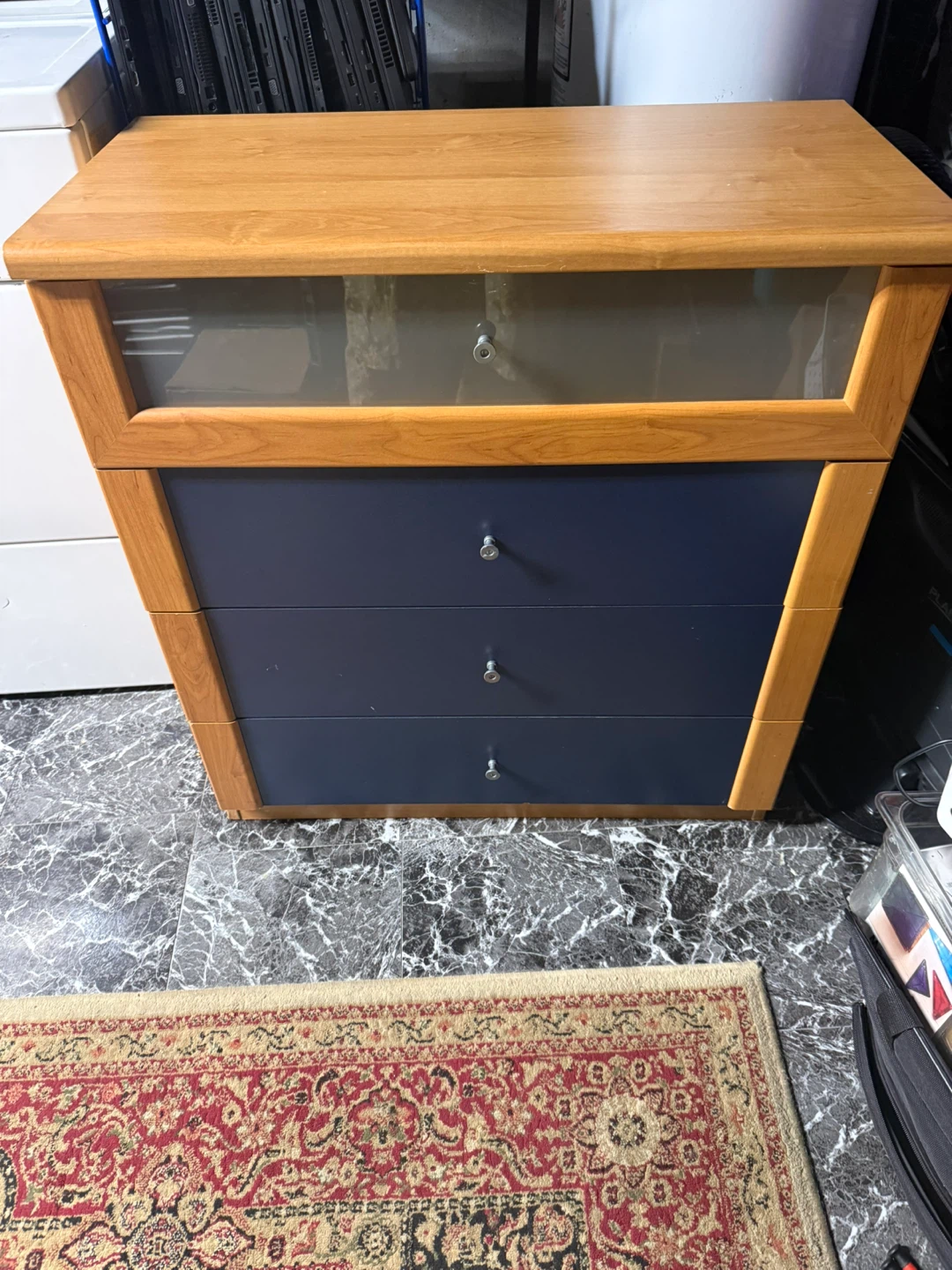 Wood Dresser with Three Drawers