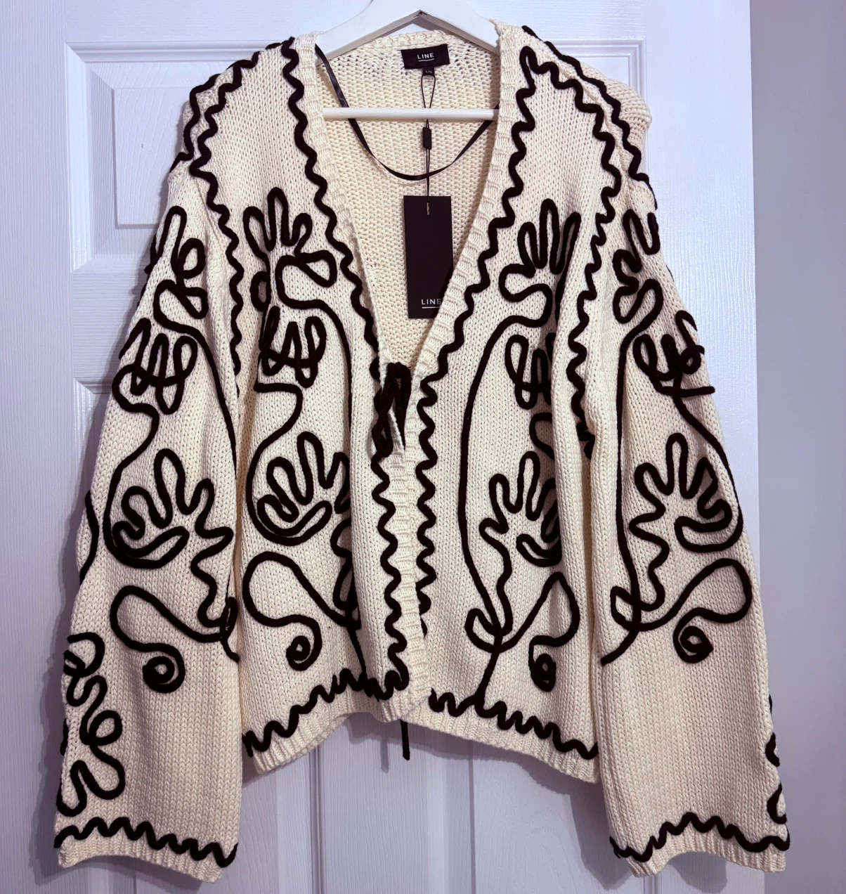 LINE Abstract Garden Knit Cardigan size Large - photo 3