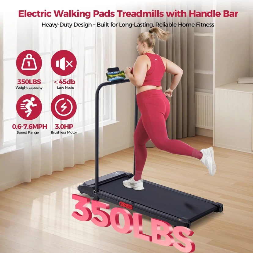 Small Treadmill for Home, Walking Pad Treadmill with Incline - photo 4