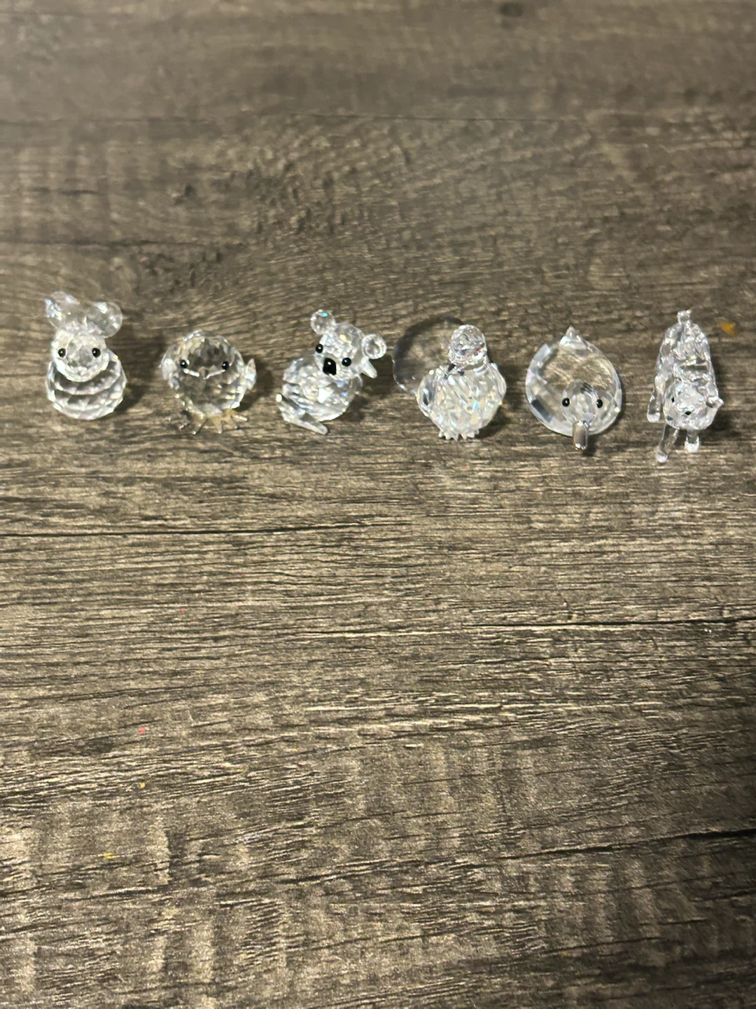 Set of 6  Swarovski Crystal Animal Figurines