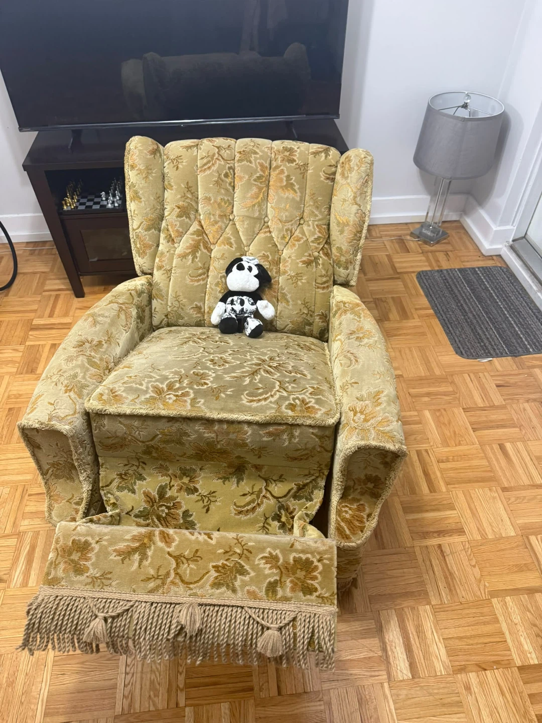 Vintage Floral Reclining Armchair - photo 2