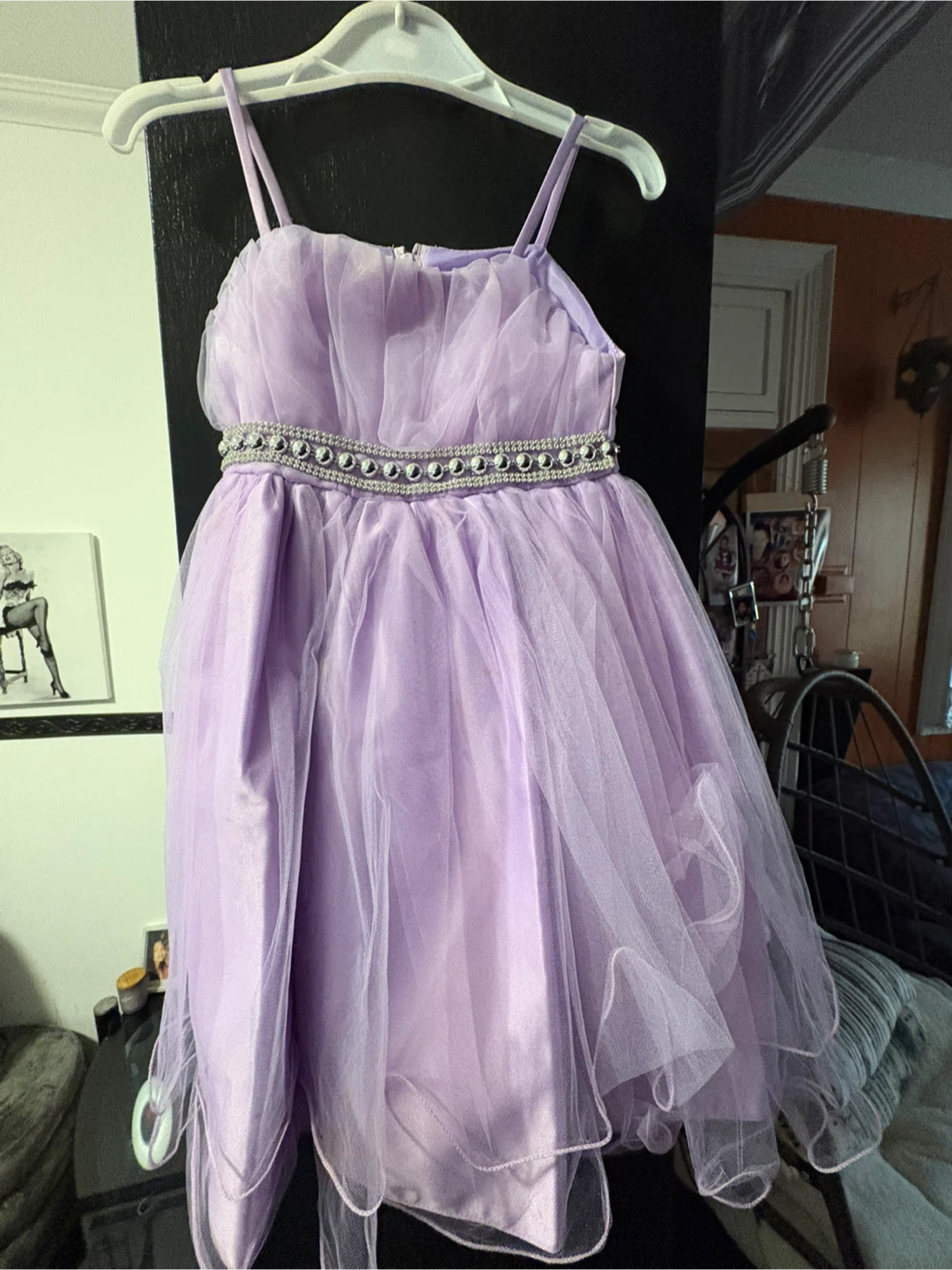 Girls Lavender Tulle Dress