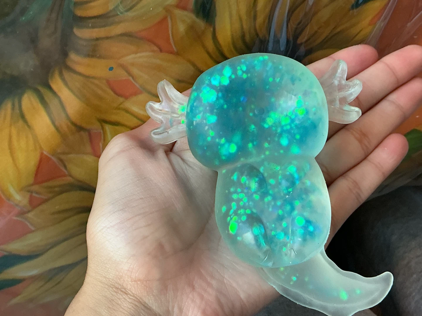 Glittery Axolotl Fidget Toy