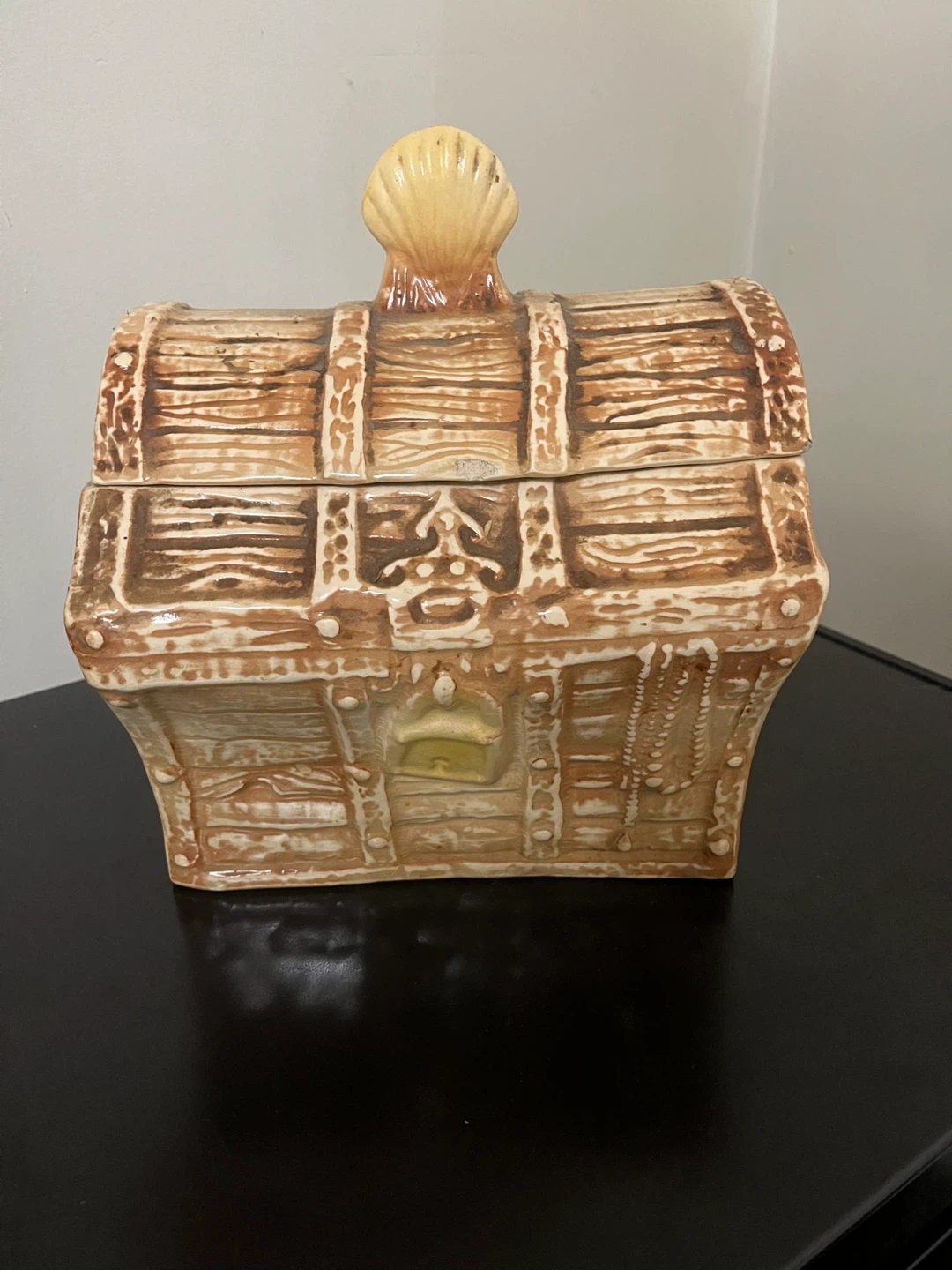 Ceramic treasure chest  jar