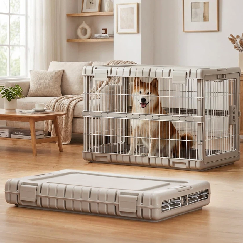 ZOMISIA Collapsible Dog Crate for Large Dogs