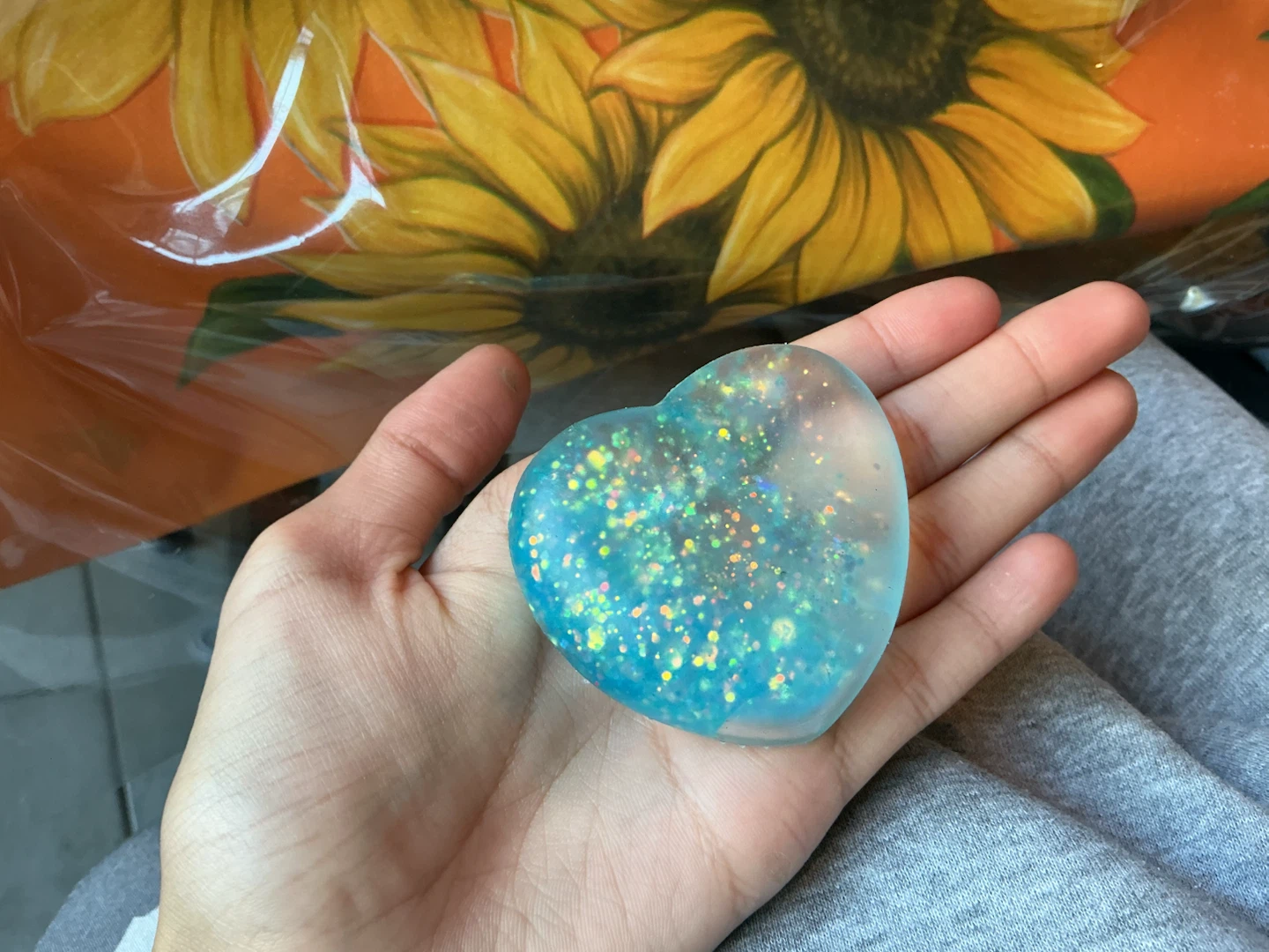 Heart Shaped Glitter Stress Toy