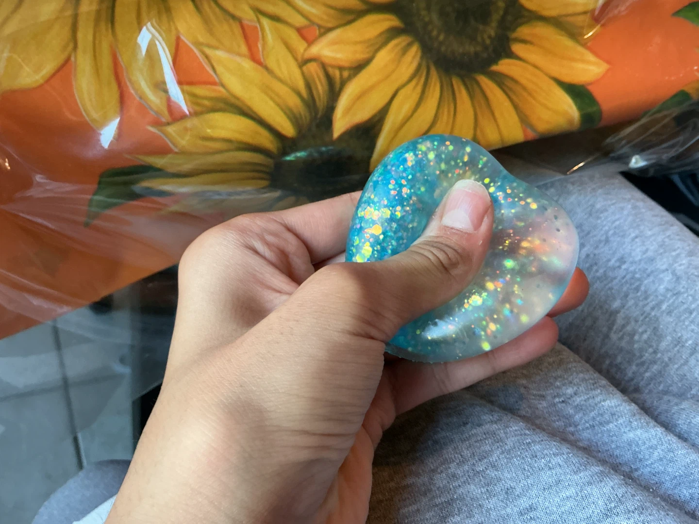 Heart Shaped Glitter Stress Toy - photo 2