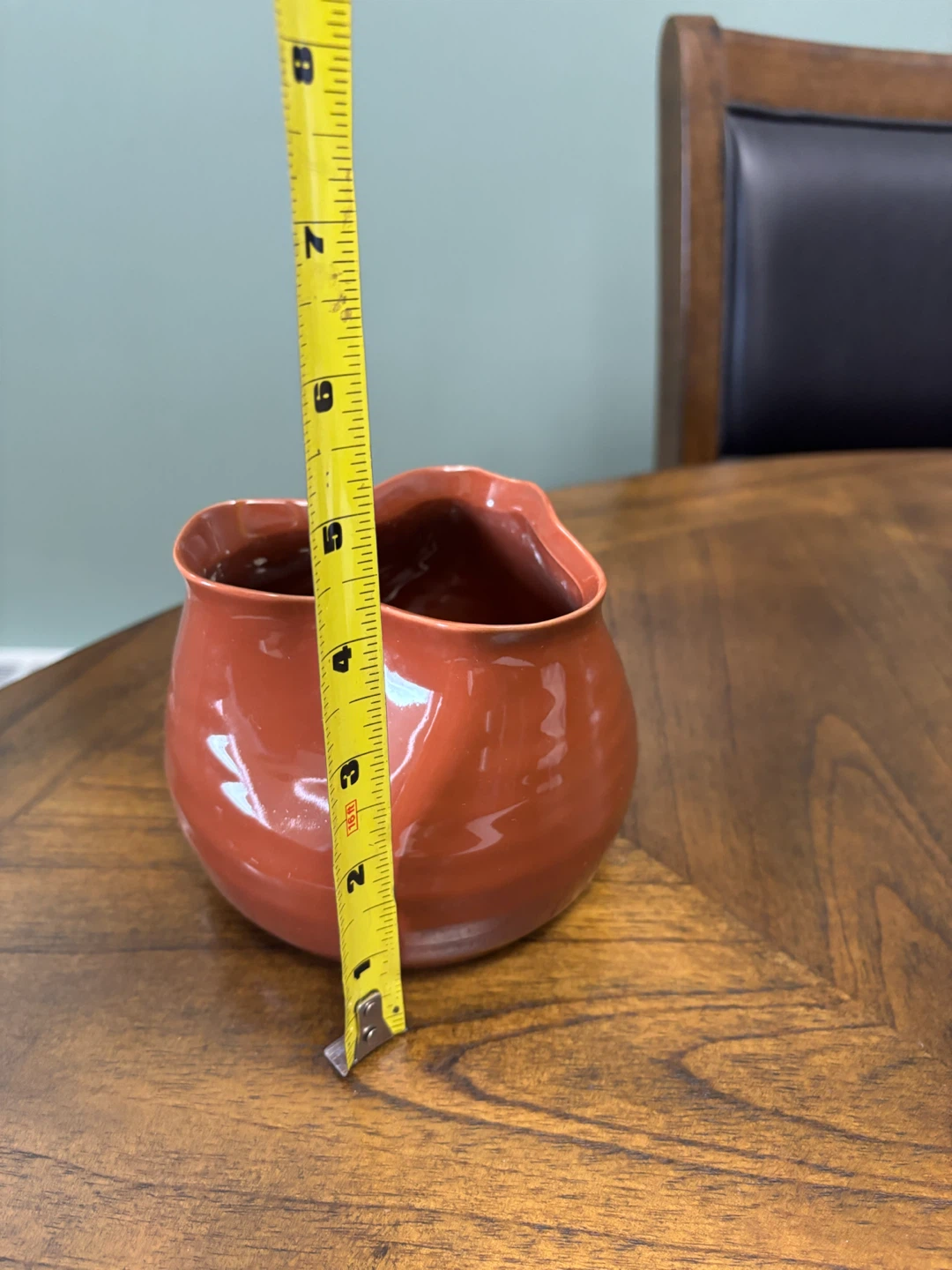 Small Terracotta Ceramic Creamer Pitcher - photo 2