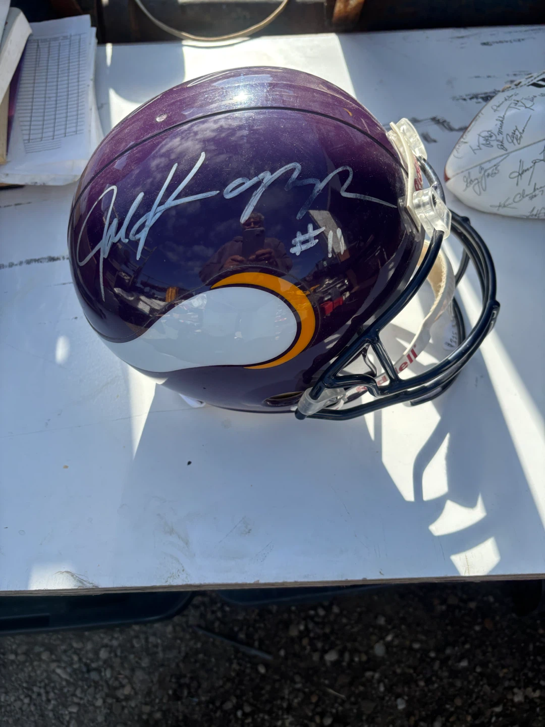 Minnesota Vikings Riddell Autographed Helmet - photo 2