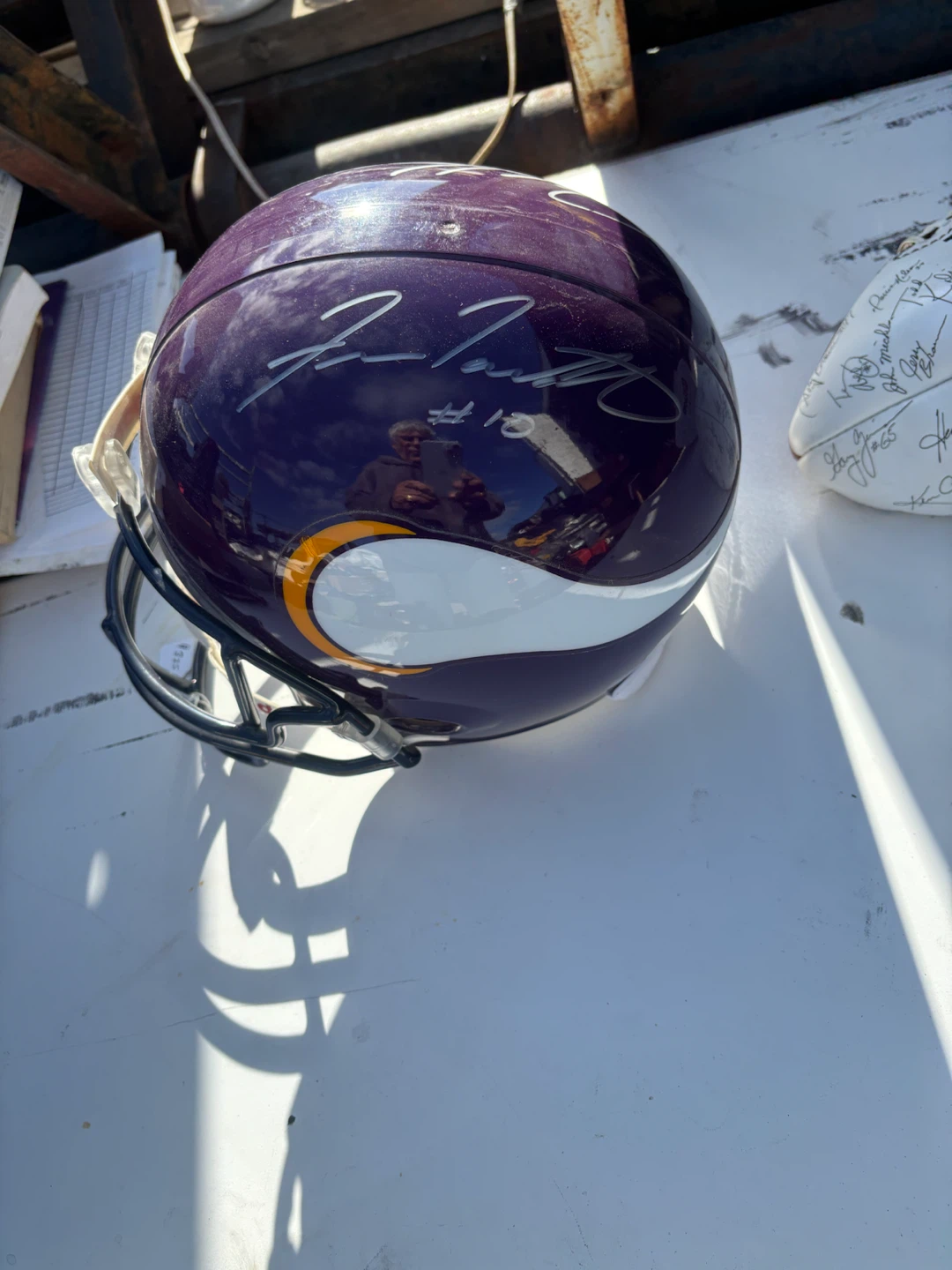 Minnesota Vikings Riddell Autographed Helmet - photo 3