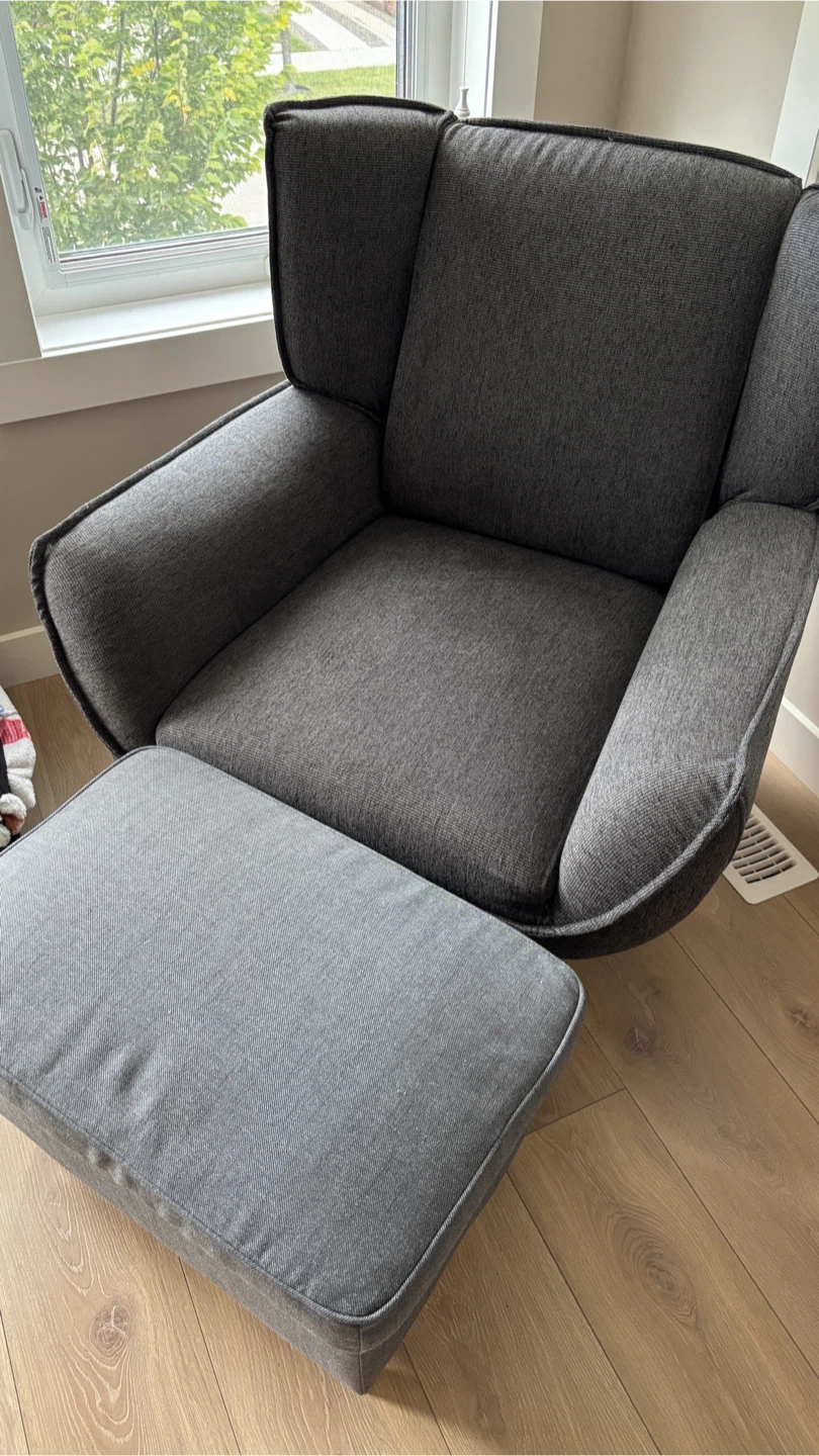 Structube Marjorie Armchair and IKEA Strandmon Footstool - photo 2