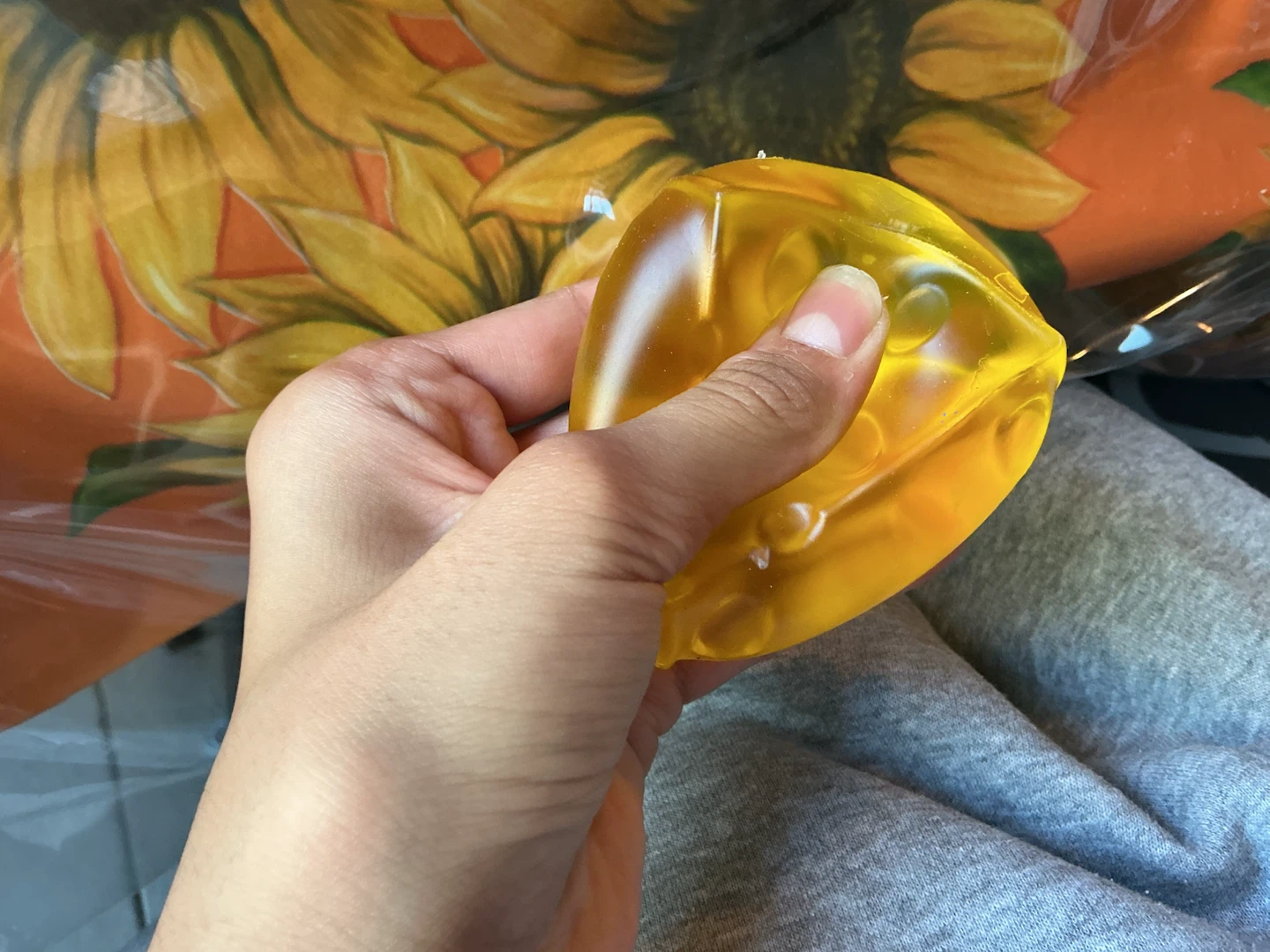 Yellow Cheese Squeezable Stress Toy - photo 2