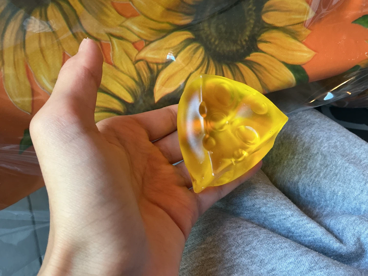 Yellow Cheese Squeezable Stress Toy - photo 3