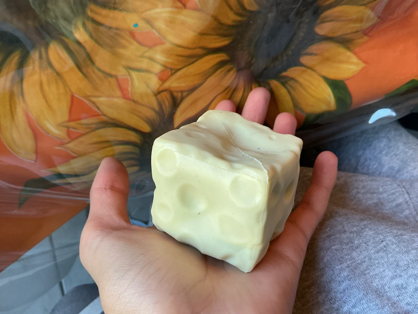 BLUE VASELINE Cheese-Shaped Stress Toy