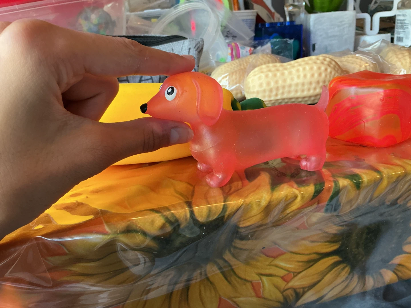 Red Dachshund squishy toy - photo 2
