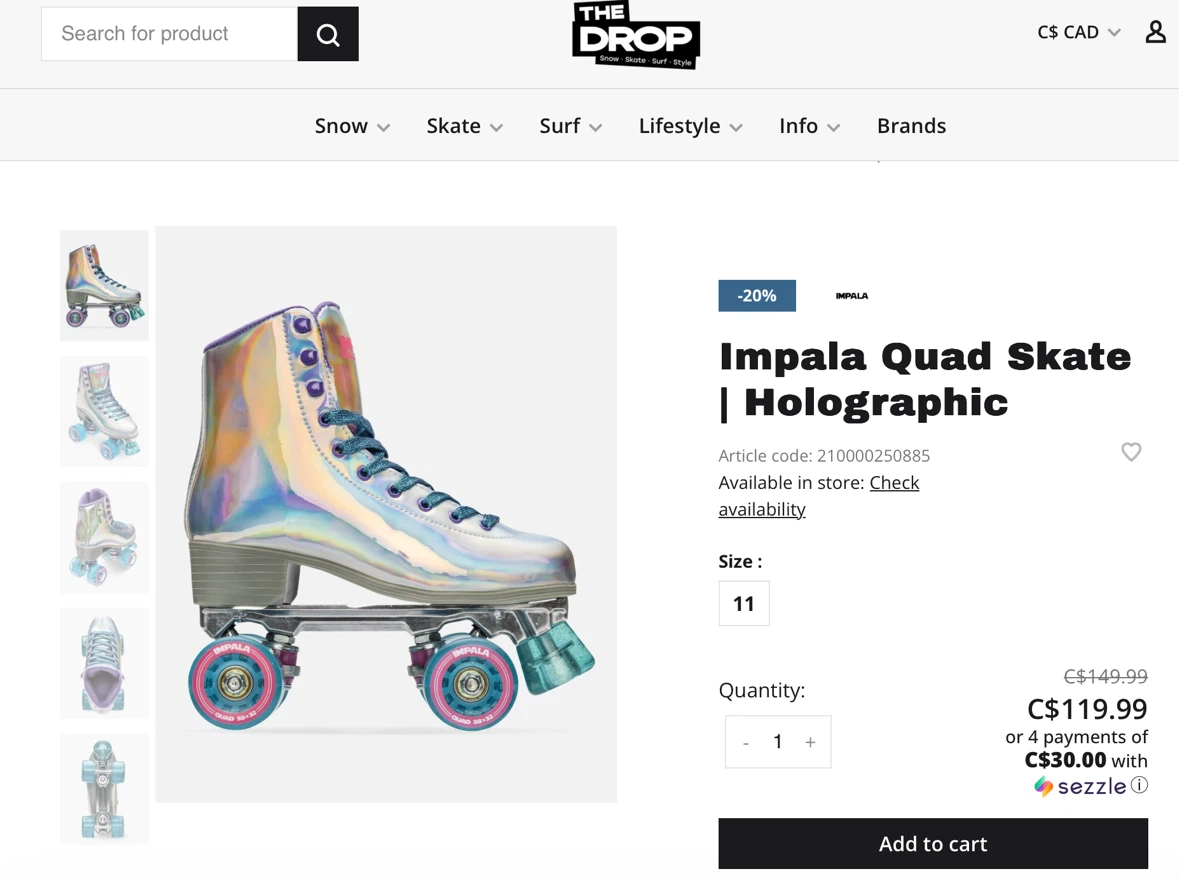 BNIB - Impala Holographic Rollerskates Size 6 US - photo 5