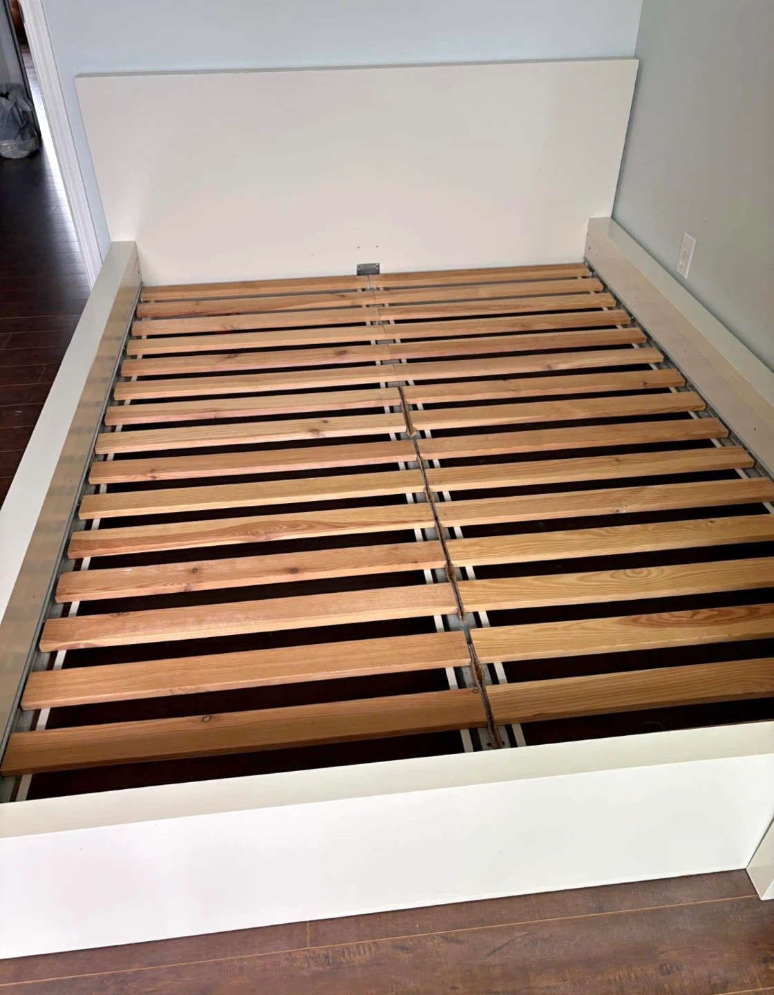 IKEA Queen size bed frame in white