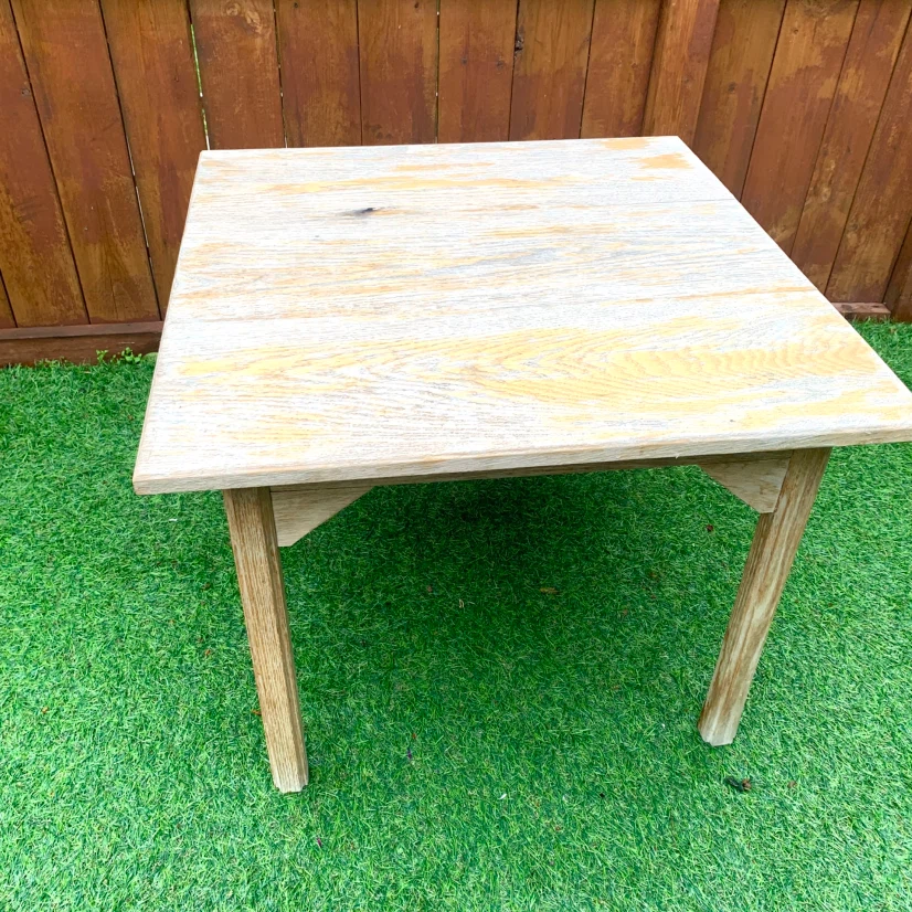 Square wooden side table - photo 2
