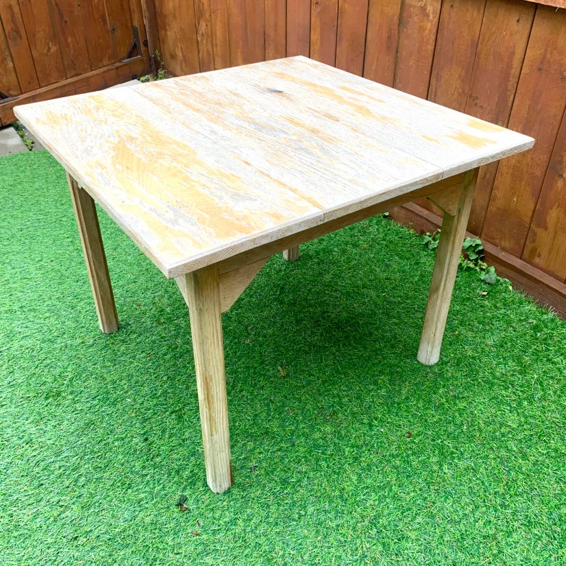 Square wooden side table - photo 5