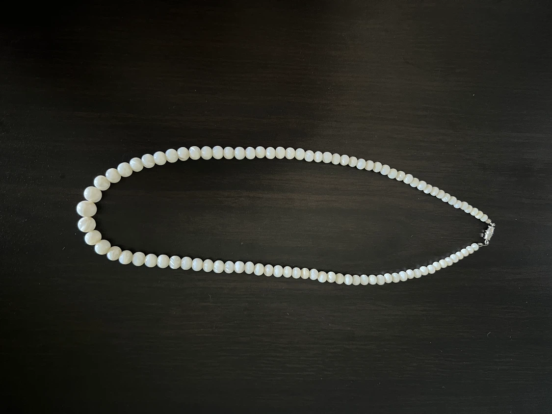 White Beaded Necklace