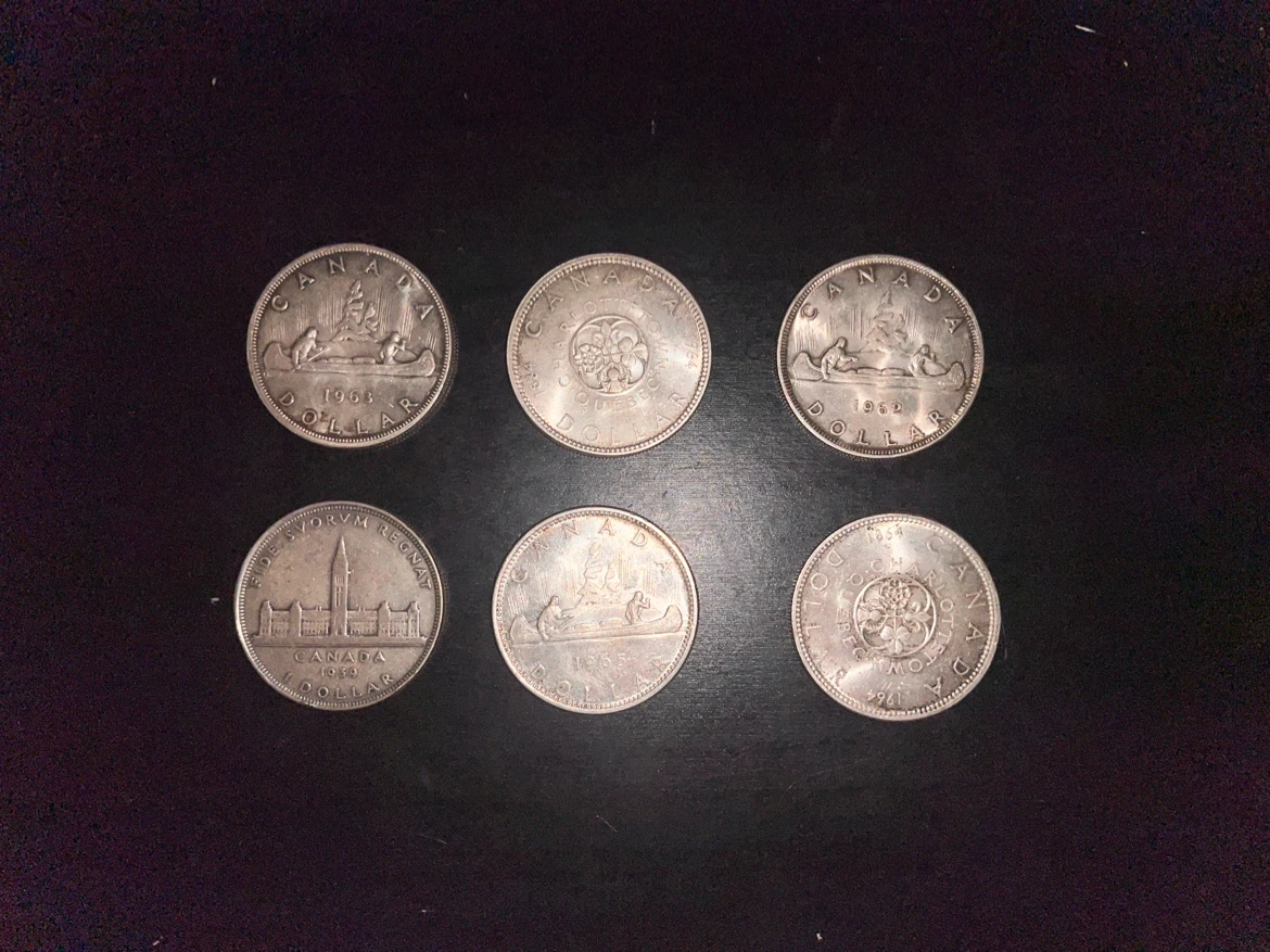 Vintage Canadian Silver Dollars