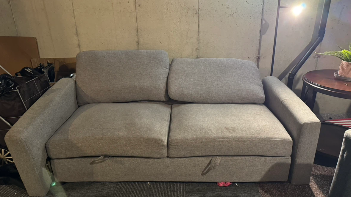 Grey Fabric Sofa Bed (Delivery available)