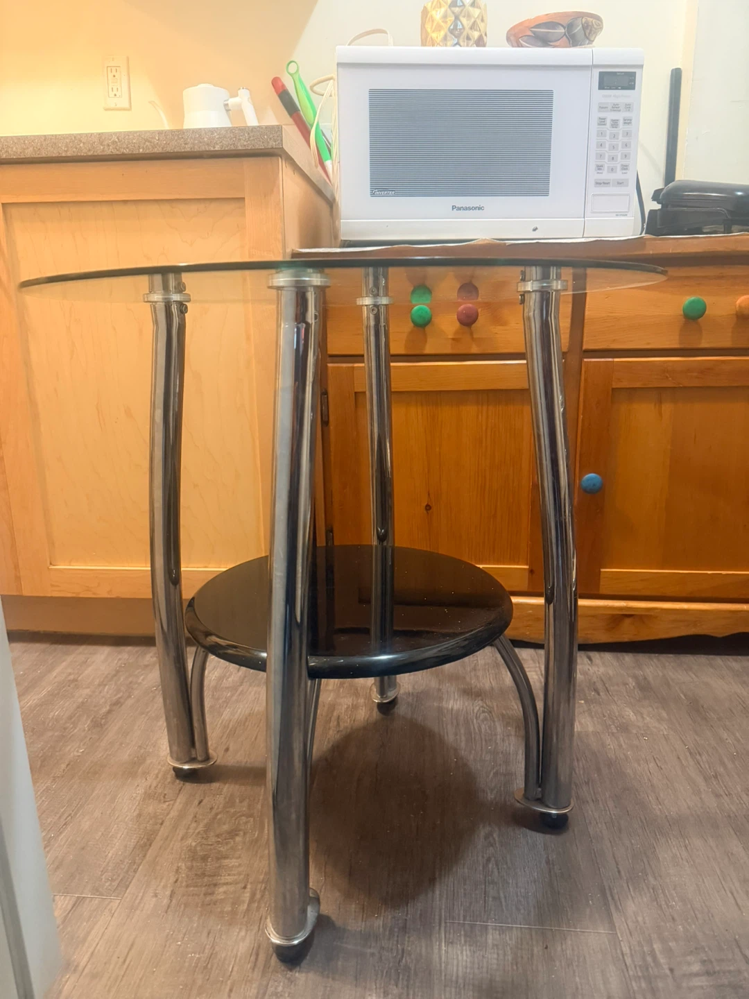 Glass Table and Rattan 2 Chairs Set - photo 2