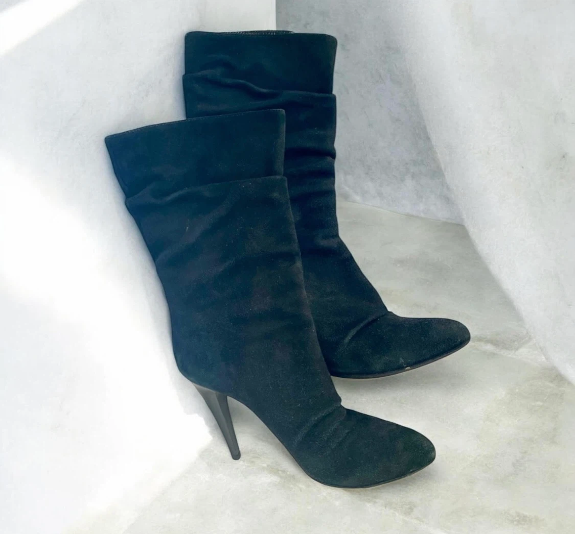Tuna Suede Stiletto Boots, Size 39 - photo 2