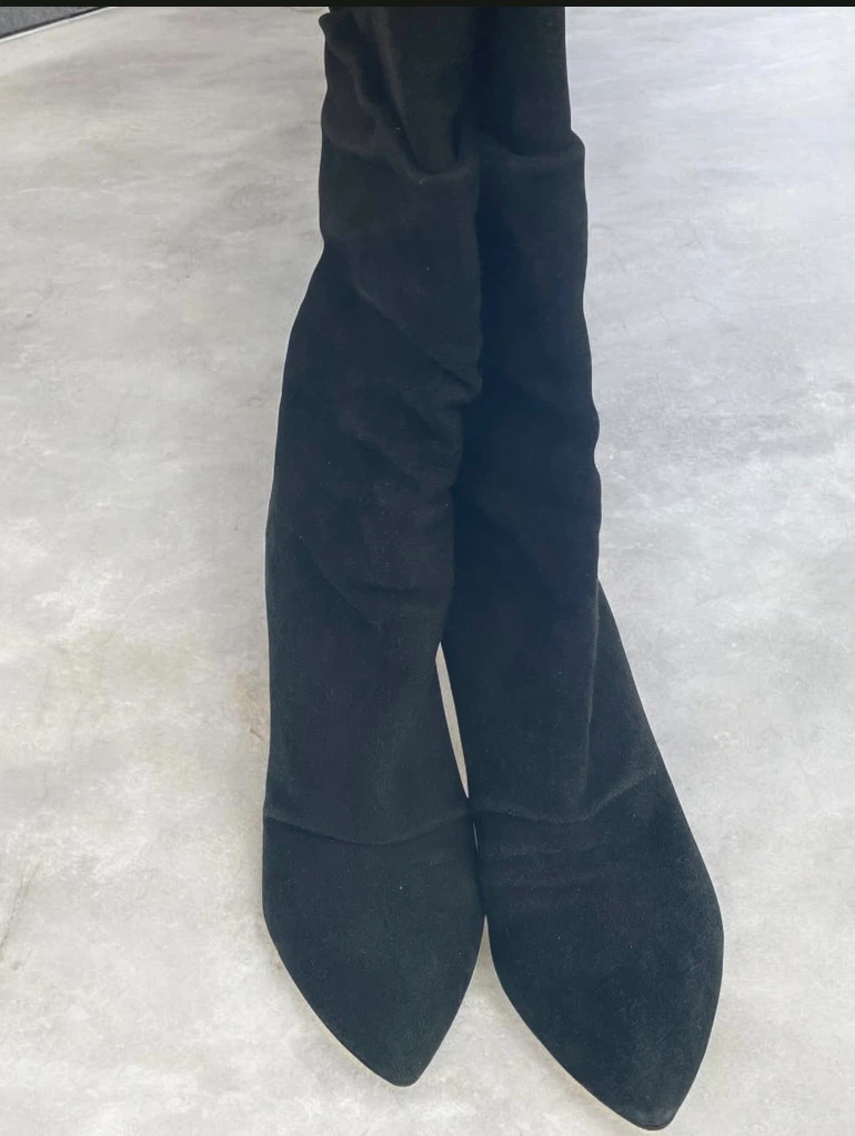 Tuna Suede Stiletto Boots, Size 39 - photo 3