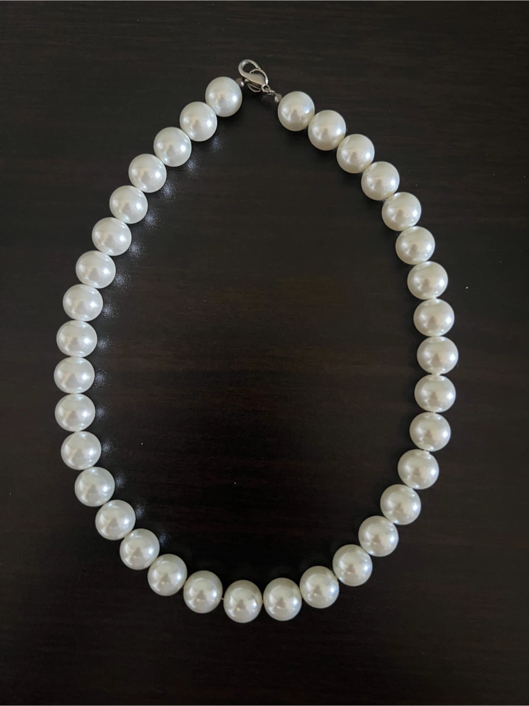 Classic White Faux Pearl Necklace