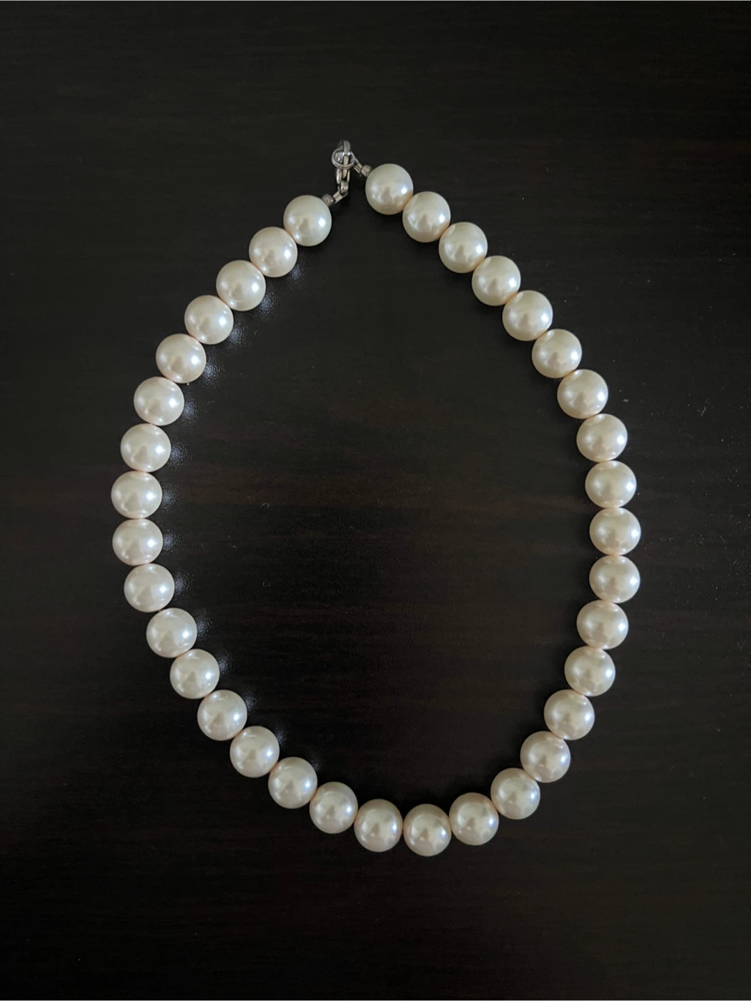 Classic Faux White Pearl Necklace