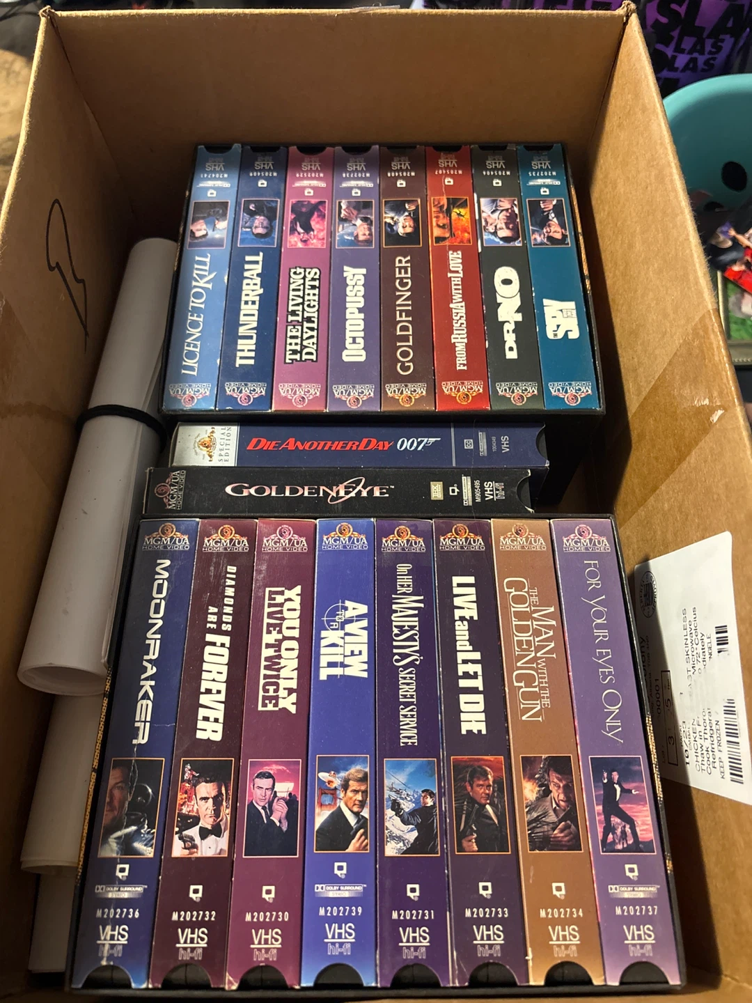Collection of 18 James Bond 007 VHS Tapes