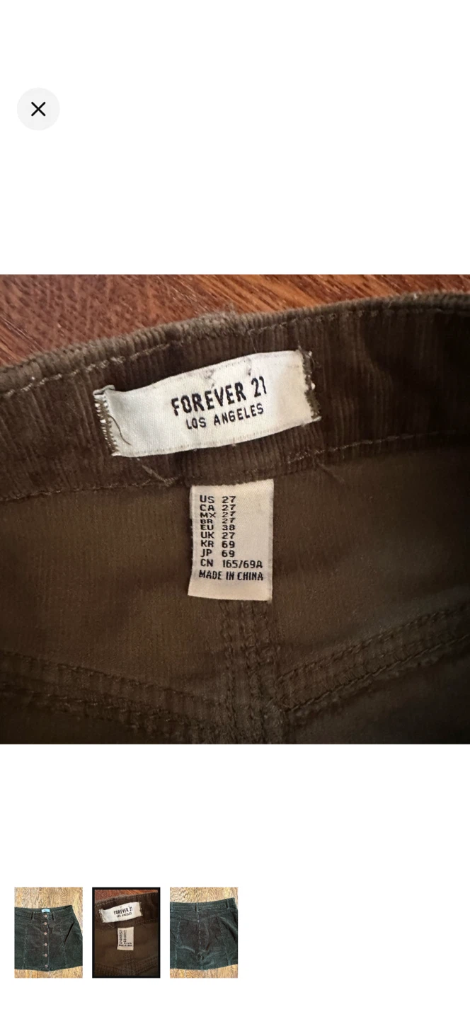 Forever 21 Corduroy Button-Front Skirt - photo 2