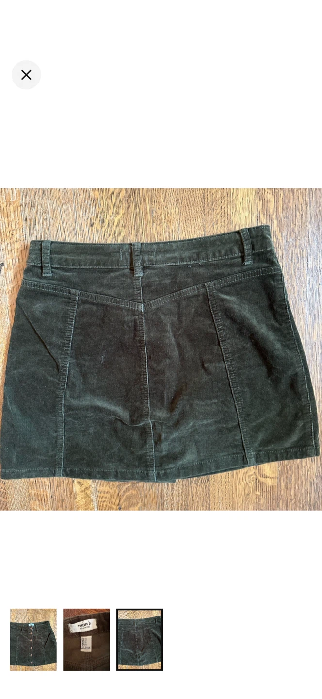 Forever 21 Corduroy Button-Front Skirt - photo 3